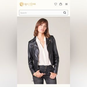 Spartina Black Leather Jacket